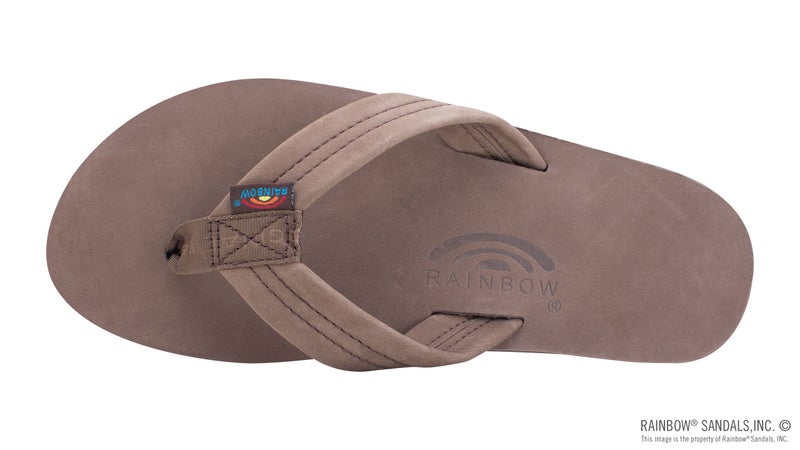 Rainbow Sandals Men's Premier Leather Single Layer with Arch Wide Strap, Expresso, Men's Large / 9.5-10.5 D(M) - Image 3